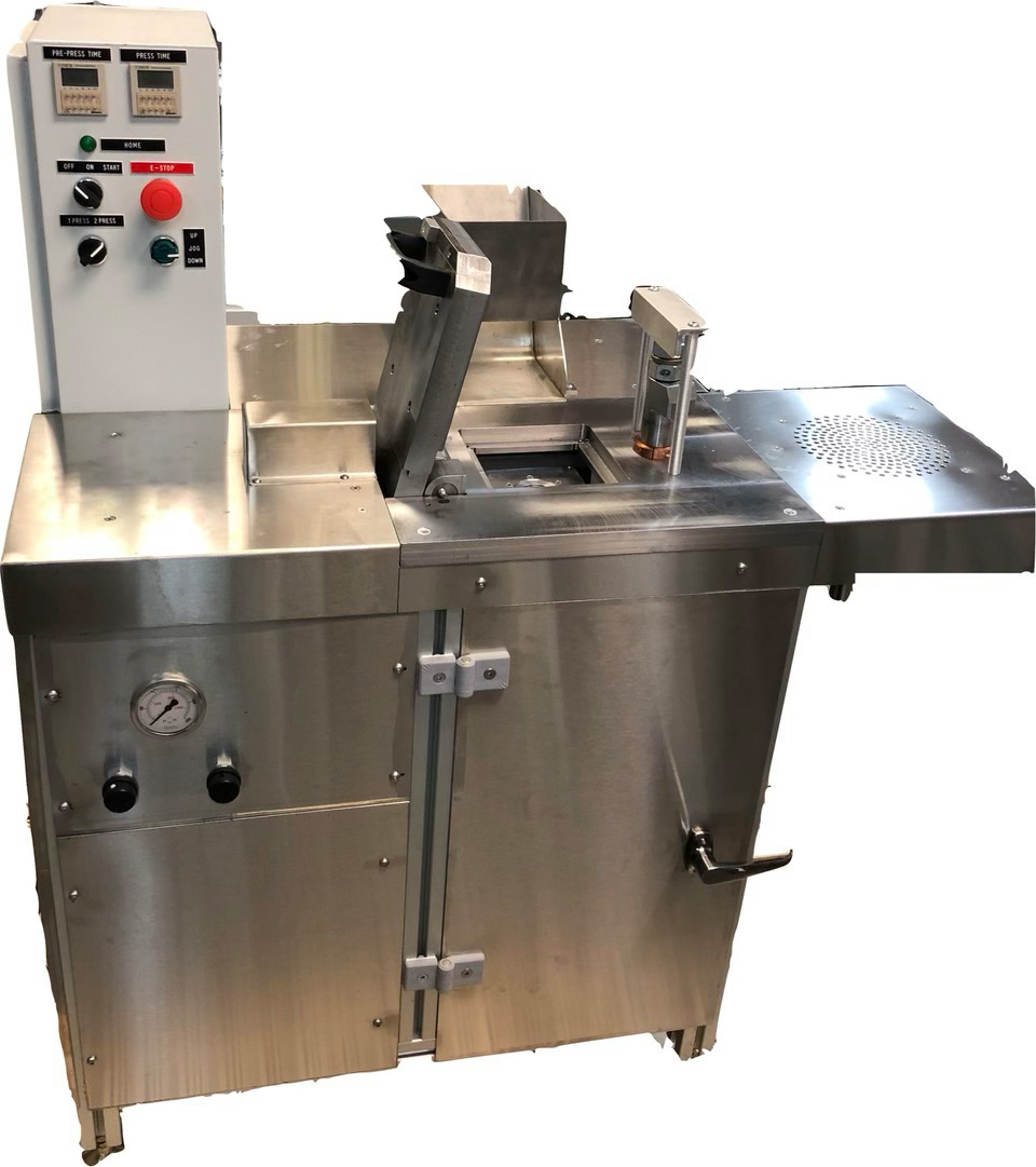 MODEL 110 POWDER PRESS machine for pressing power cosmetics